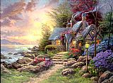 Thomas Kinkade Seaside Hideaway painting